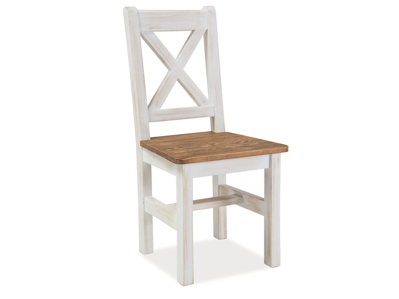 Jídelní židle bílá dřevěná designová POPRAD