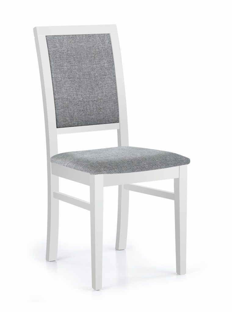 Čalouněná jídelní židle bílá dřevo masiv SYLWEK 1 inari 91
