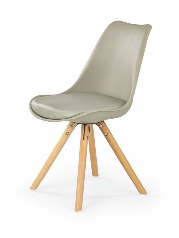 Jídelní židle khaki moderní plastová K201