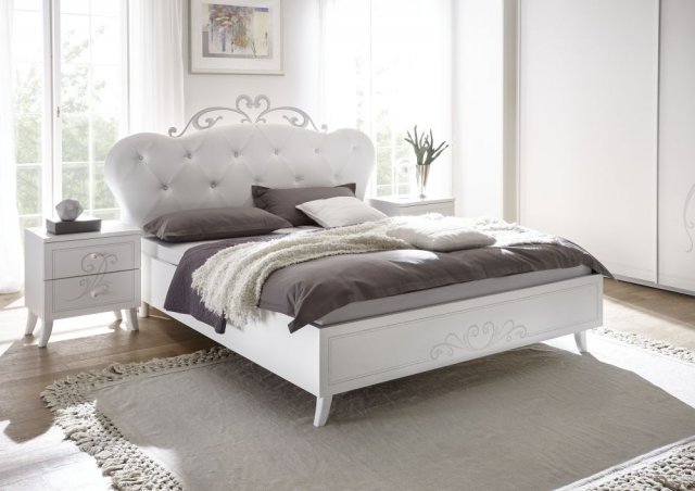 Manželská postel 160x200 bílá NIVEA