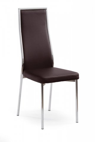 Jídelní židle hnědá čalouněná moderní K86