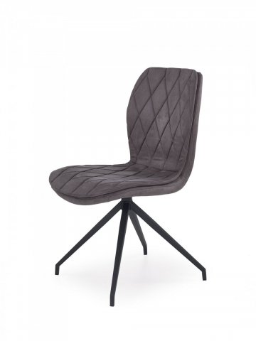 Jídelní židle šedá moderní čalouněná K237