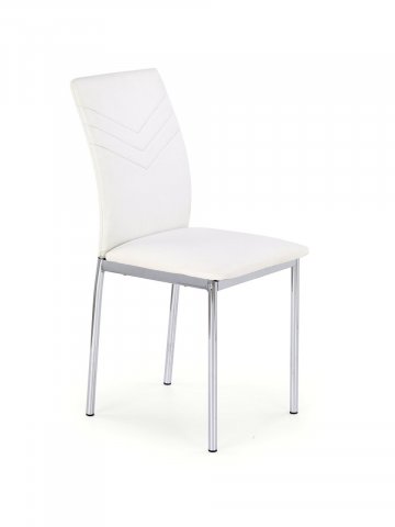Jídelní židle kožená eko-kůže bílá K137