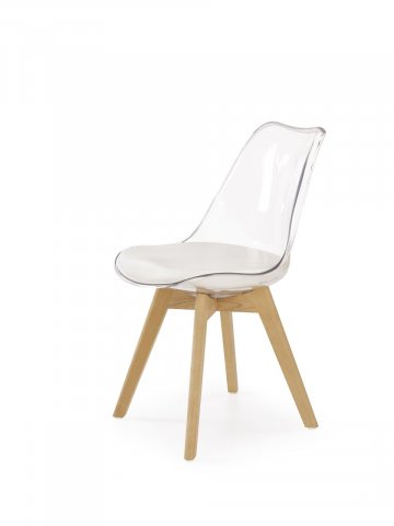 Jídelní židle bílá designová plastová K246