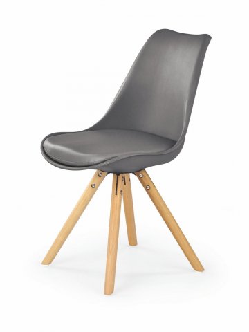Jídelní židle šedá moderní plastová K201