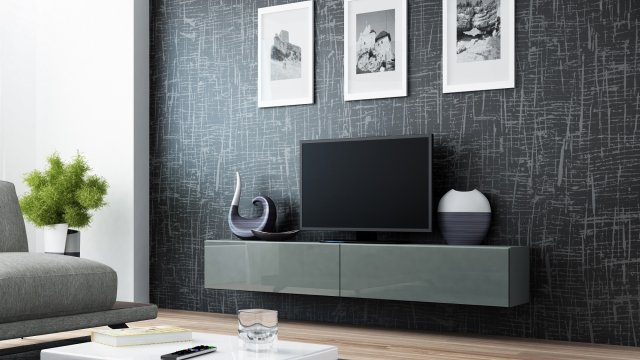 Moderní šedý tv stolek VIGO 180