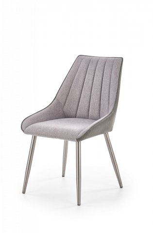 Designová jídelní židle eko-kůže látková šedá K311