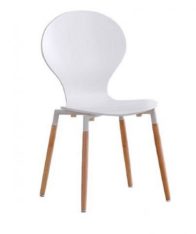 Jídelní židle bílá plastová moderní K164