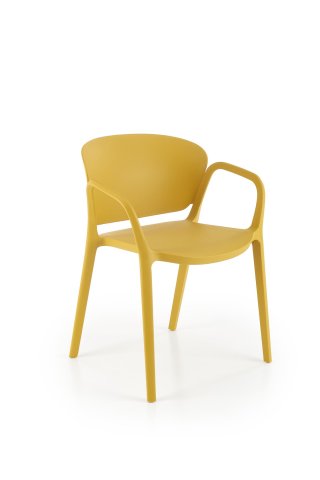 Židle na balkón jídelní žlutá K491