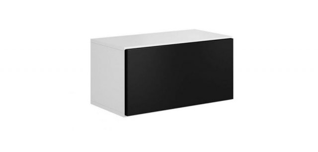Malá závěsná skříňka bílá bílá černá ROCO R03