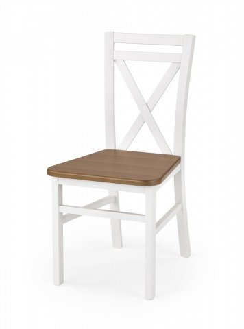 Designová jídelní židle dřevěná DARIUSZ 2 bílá - olše