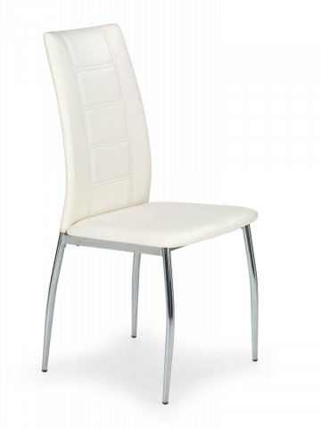 Jídelní židle bílá moderní čalouněná K134