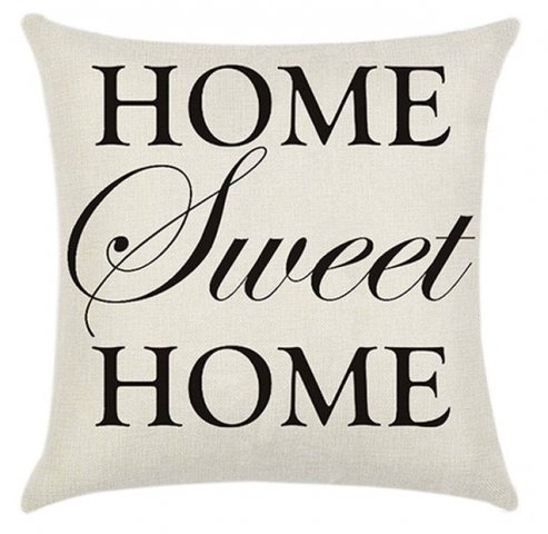 Povlak na polštář 45 x 45 cm -  Home Sweet Home