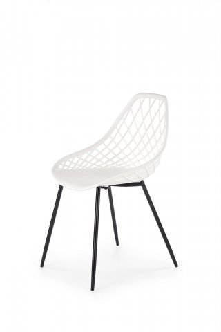 Jídelní židle designová plastová bílá K330