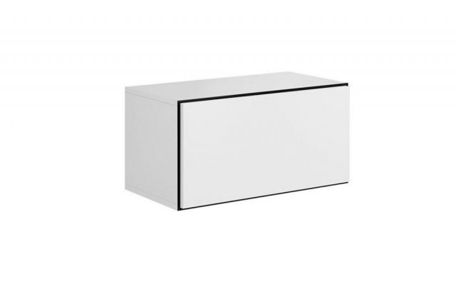 Malá závěsná skříňka bílá černá bílá ROCO R03