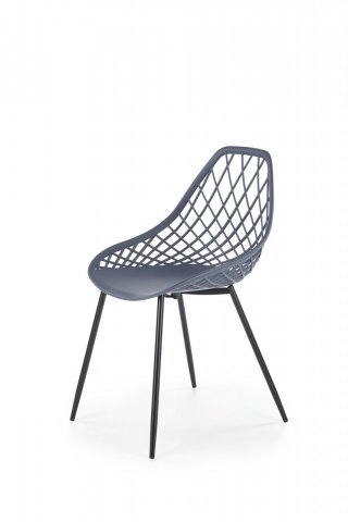 Jídelní židle designová plastová tmavě šedá K330