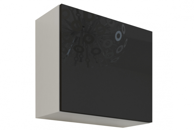 Bílo černá závěsná skříňka VIGO KWADRAT