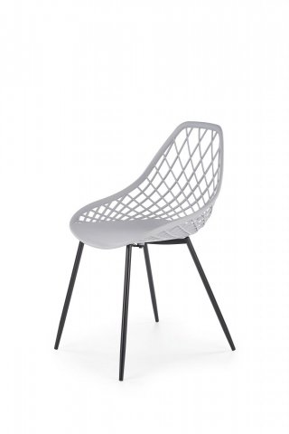 Jídelní židle designová plastová světle šedá K330