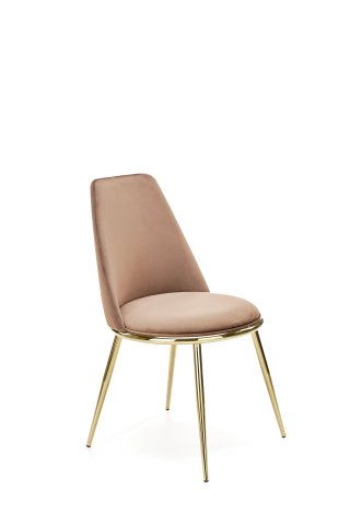 Pohodlná glamour kuchyňská béžová židle K460