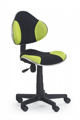 Dětská židle čalouněná zeleno-černá FLASH