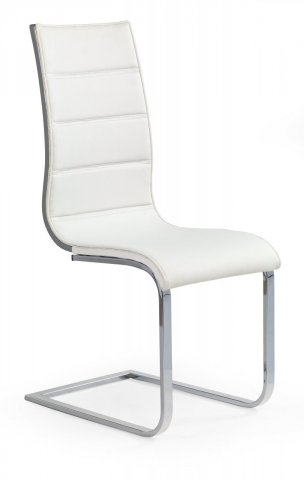 Jídelní židle bílá čalouněná moderní K104 - bílošedá