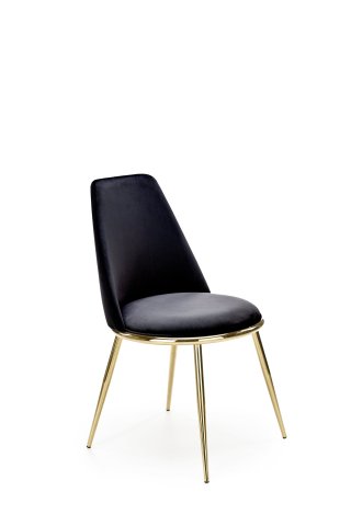 Pohodlná glamour kuchyňská černá židle K460