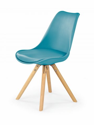 Jídelní židle modrá moderní plastová K201