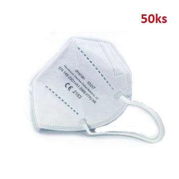 Respirátor FFP2 ultratenký max. prodyšný 4-vrstvy CE - 50 ks
