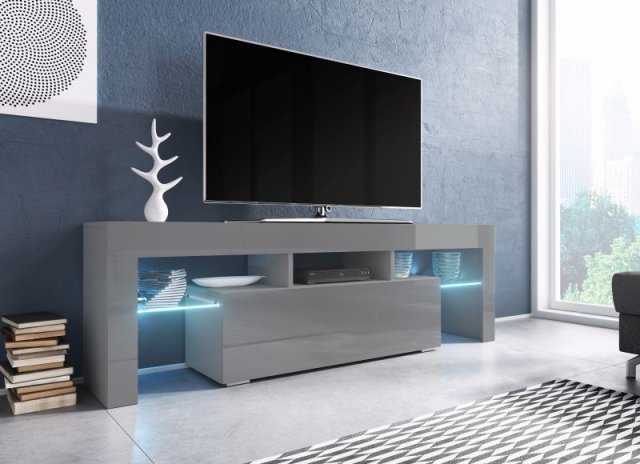 Malý tv stolek šedý TORO 138 cm
