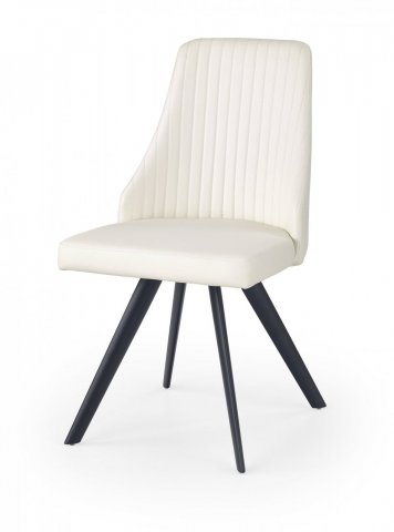 Jídelní židle bílá designová čalouněná K206