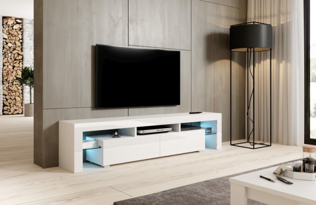 Velký stolek pod tv bílý TORO 200