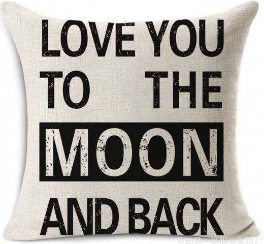 Povlak na polštář 45 x 45 cm - Love To The Moon And Back