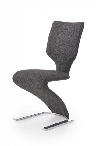 Jídelní židle designová eko-kůže tmavě šedá / černá K307