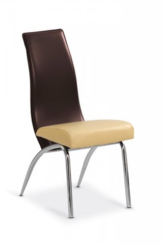 Jídelní židle čalouněná moderní K2 - hnědobéžová