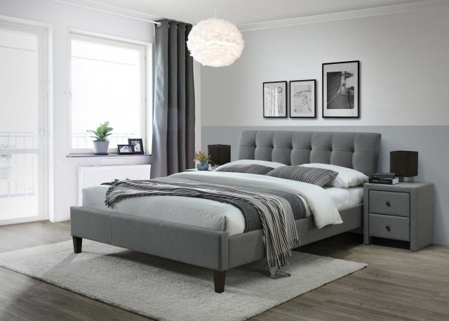 Čalouněná postel 160x200 SAMARA 2 šedá
