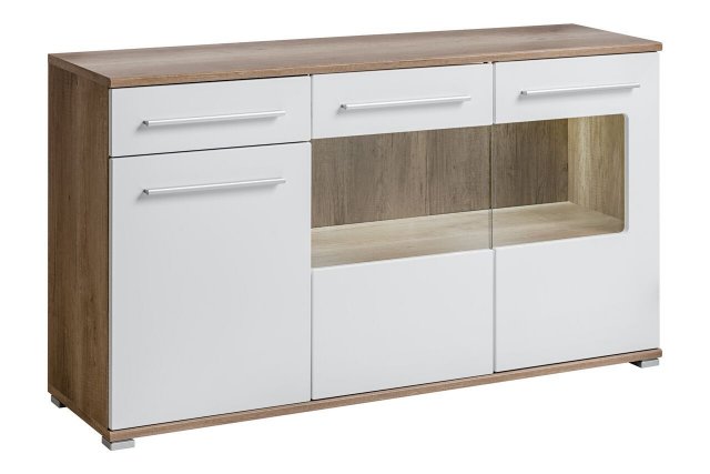Bílá komoda designová SAALA