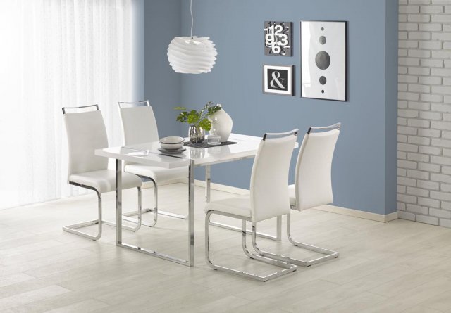 Jídelní stůl moderní bílý LION -SKLADEM