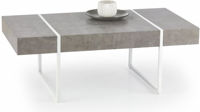 Konferenční stolek elegantní retro TIFFANY - beton/ bílá
