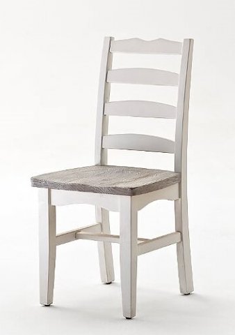 Bílá dřevěná jídelní židle OPUS T15