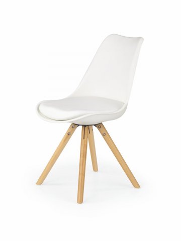 Jídelní židle bílá moderní plastová K201