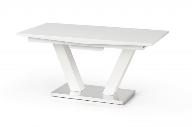 Jídelní stůl designový bílý rozkládací VISION