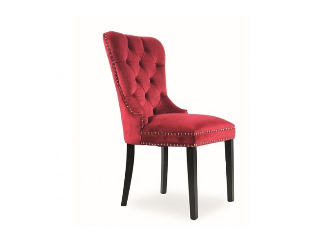 Jídelní židle červená August Velvet