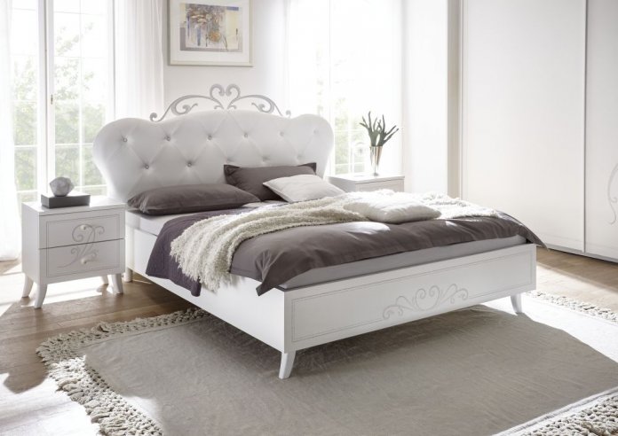 Manželská postel 180x200 bílá NIVEA