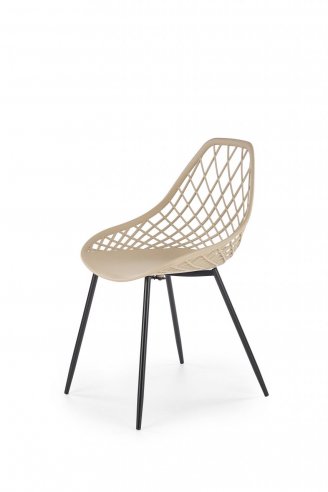 Jídelní židle designová plastová béžová K330
