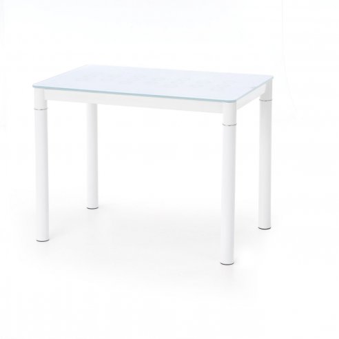 Jídelní stůl bílý malý skleněný ARGUS