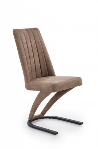 Jídelní židle čalouněná ekokůže hnědá K338