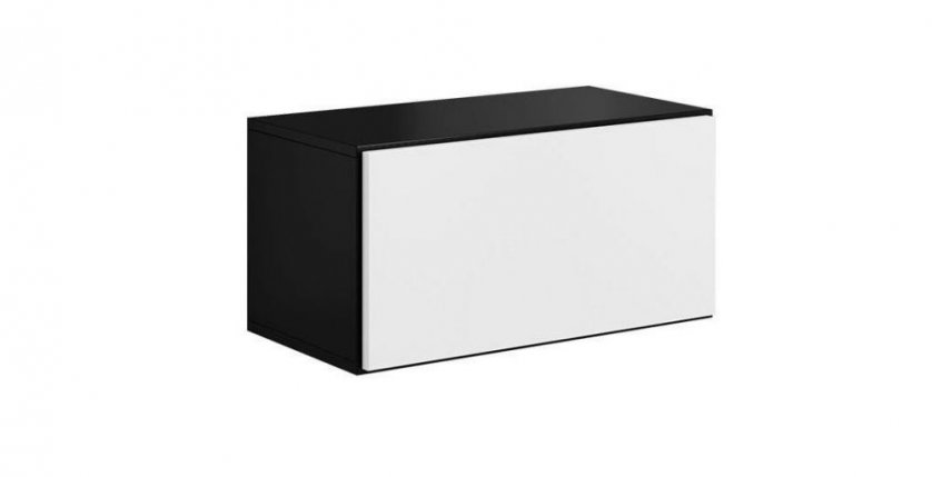 Malá závěsná skříňka černá černá bílá ROCO R03