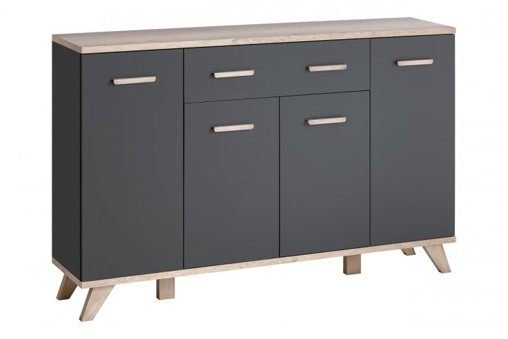 Komoda černá (grafit) LEGG 4D1S
