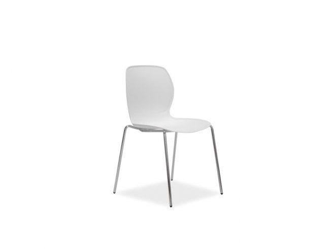 Jídelní židle bílá plastová moderní ESTER
