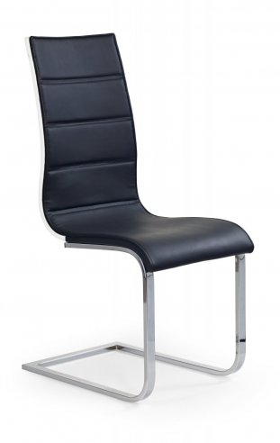 Jídelní židle černá čalouněná moderní K104 - černobílá